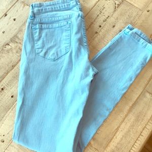 Powder blue skinny jeans